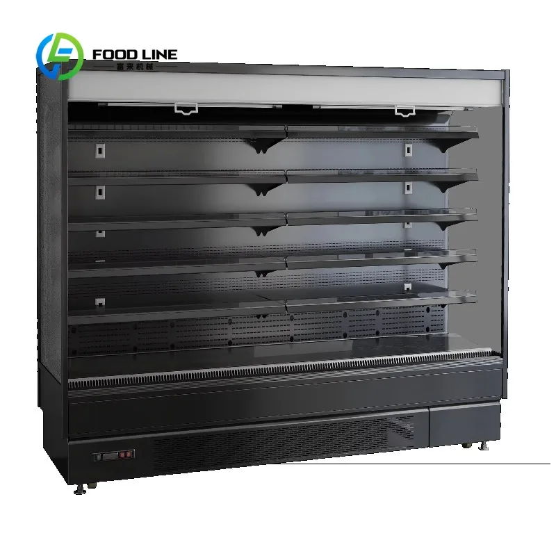 Cooling Beverage Fruit & Salad Cooler Display Cabinet Customizable Color Frost Free Supermarket Showcase Refrigerator