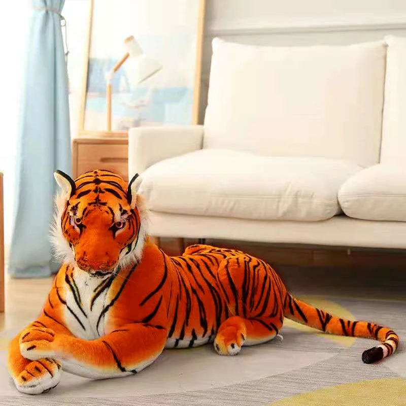 20-25CM simulación gigante Tigre Collie perro Peluche juguetes Linda vida Real bosque Animal Peluche almohada niñas bonito regalo de cumpleaños