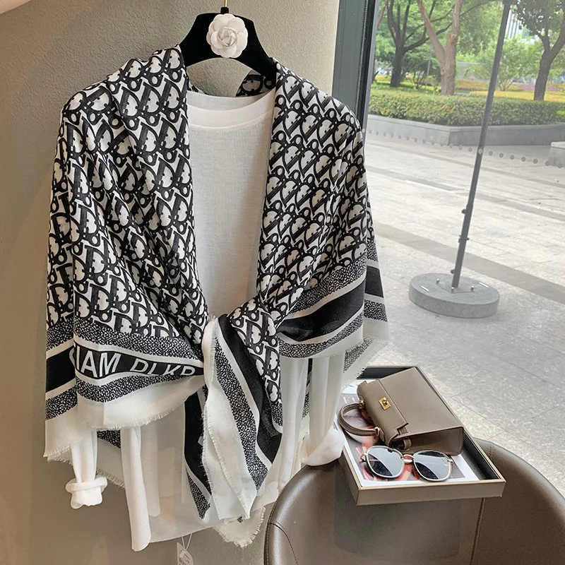 

ClassicDAlphabet linen130Women's Summer New Style Elegant Scarf, Thin Office-Conditioning Shawl