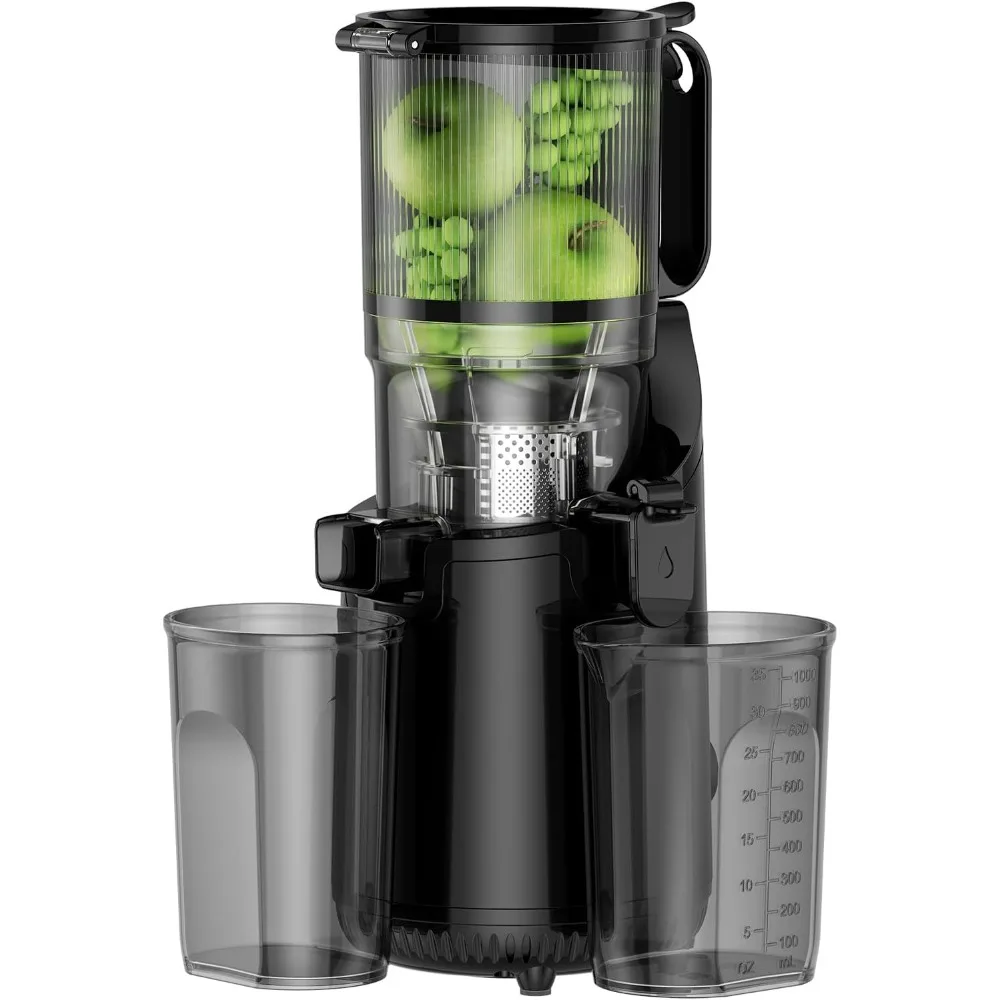 

Cold Press Juicer, Slow Masticating Machines with 5.3" Extra Large Feed Chute Fit Whole Fruits & Vegetables Easy Clean Self