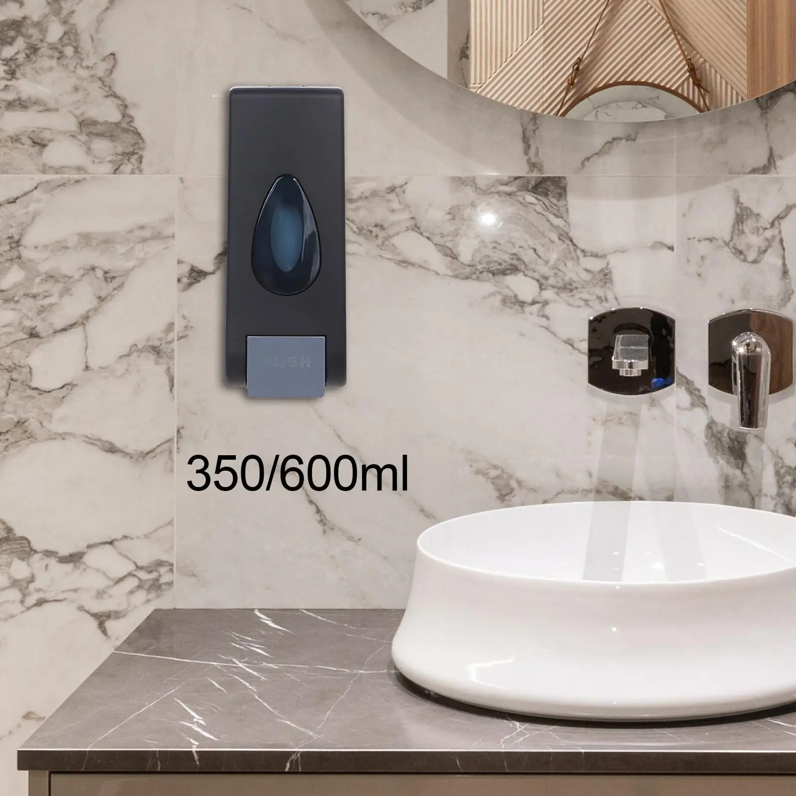 

Manual Liquid Soap Dispenser Wall Hanging Container Hand Wash Dispenser for