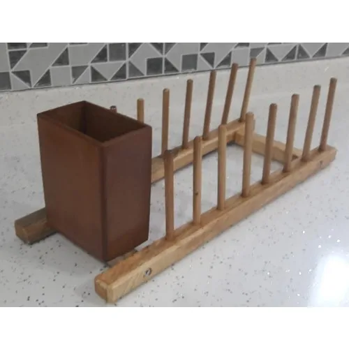 Papaya Wood The Spoon Holder Plate-rack