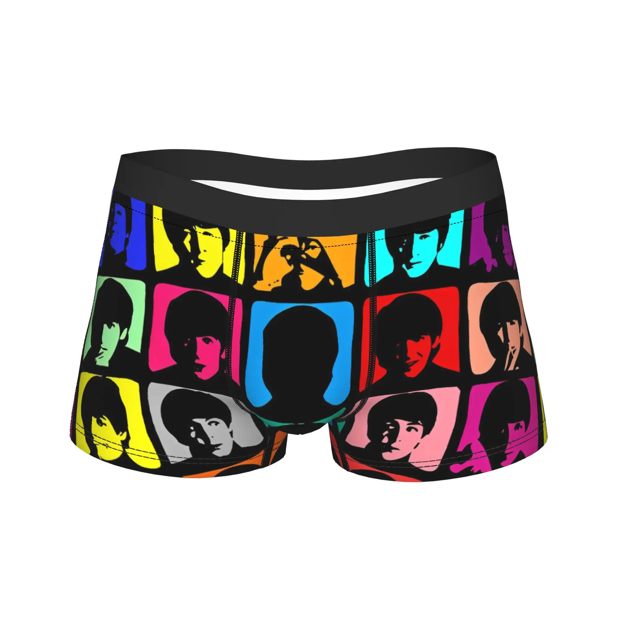 

Трусы-шорты The Band-Logo b-Beatle, удобные трусы-шорты для мужчин, с 3D-мешочком, больших размеров, модель Trunk