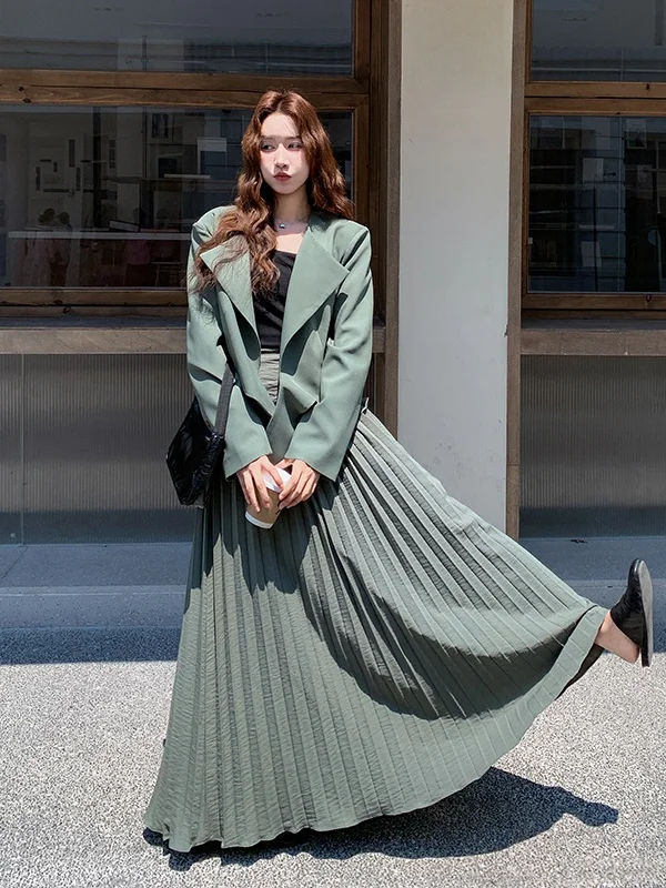 

Elegant Knot Long Skirt Set Women's Early Spring Autumn 2026 New Unique Fashionable Two-Piece Suit Casual Style