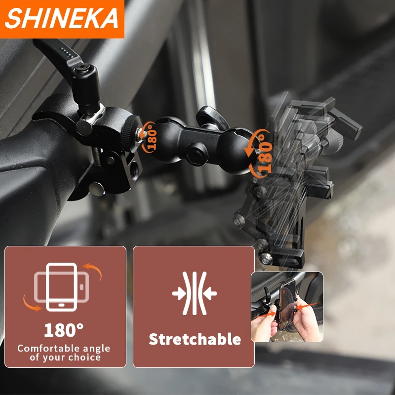 SHINEKA Car Universal Phone Holder GPS Phone Mobile Phone Holder Support Stand Fit For Car/Truck/SUV Interior Accessories