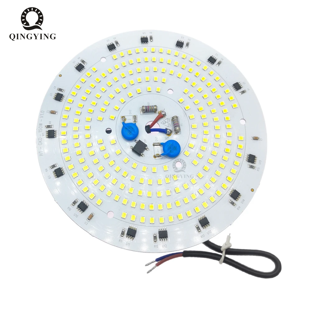 

5pcs AC220V 80W 100W 150W 200W LED High Bay Light Panel Super Bright Full Power For Factory Garage Warehouse Industrial Lighting