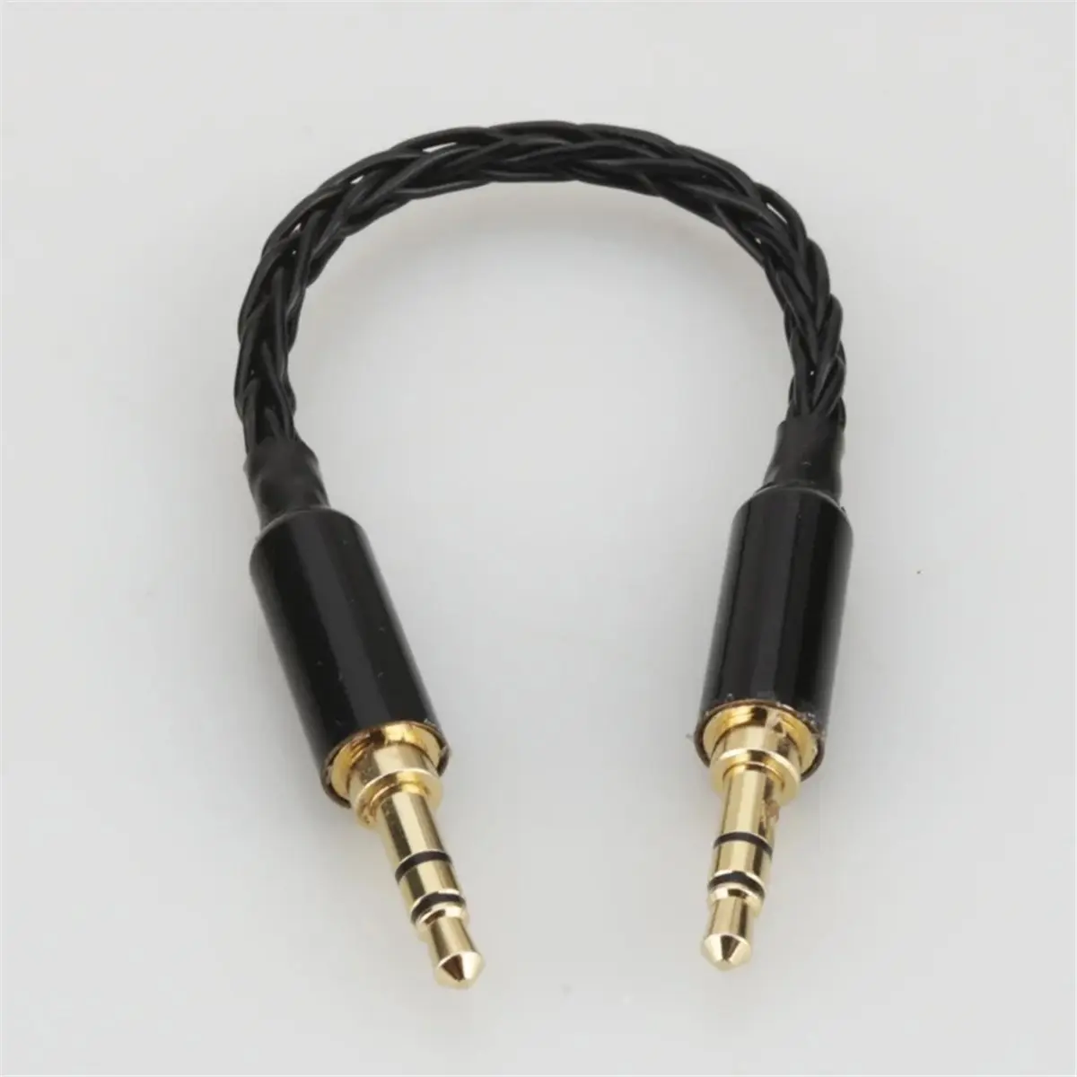 Y306A~!#Black Silver Plated 3.5mm Male to 3.5mm Male Stereo Audio Hifi Audio Cable Car AUX Wire Jump Cable 1m
