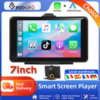 Podofo Wireless Carplay Android Auto MP5 Portable Smart Player for Universal 7'' Touch Screen With Voice Control AUX USB BT