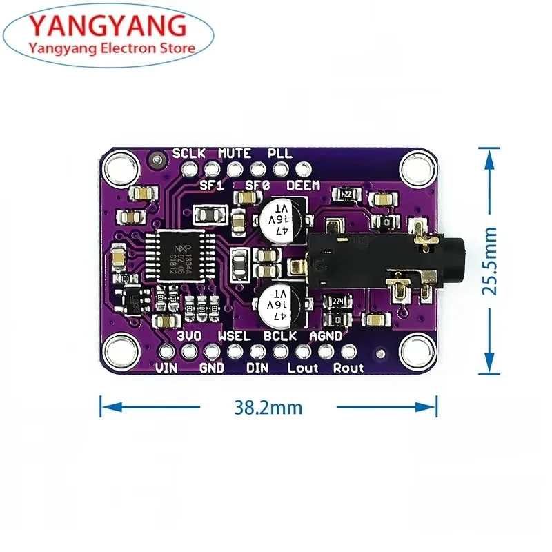 New CJMCU-1334 DAC Module CJMCU-1334 UDA1334A I2S DAC Audio Stereo Decoder Module Board For Arduino 3.3V - 5V Stereo Decoder