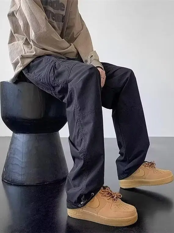 

Cleanfit Men's Summer Climbing Pants American Sle Casual Logging Paratrooper Workwear Long Trousers Loose Fit Youthful Energy