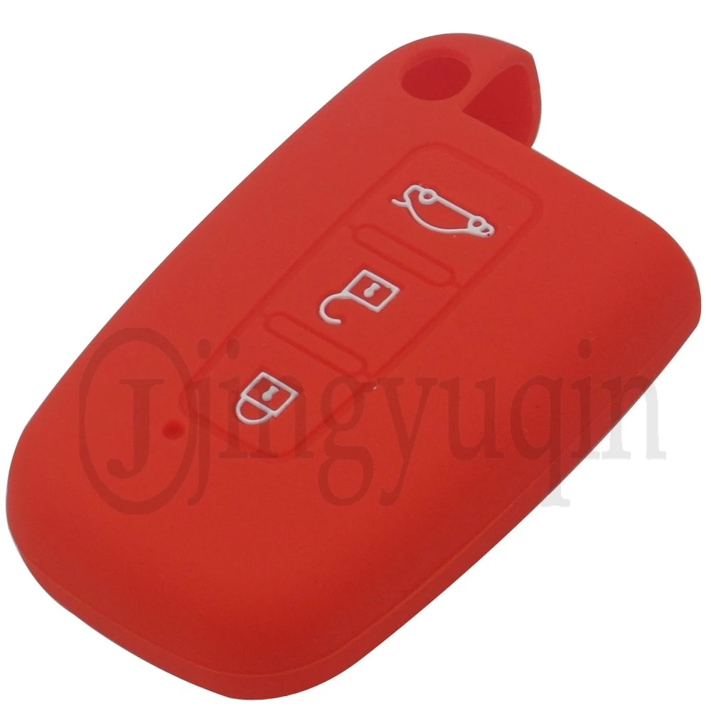 jingyuqin 3 Buttons Silicone Key Case FOB For Hyundai Solaris HB20 Veloster SR IX35 Accent Elantra i30 Smart Key