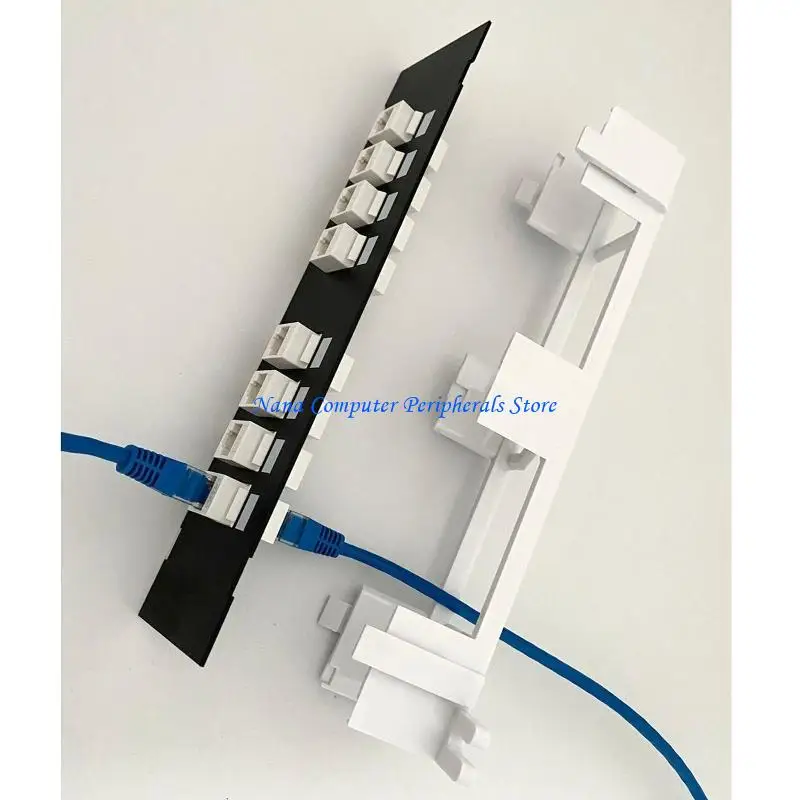 F68C 8 Ports Patch Panel CAT6 RJ45 Extender Keystone Gigabit LAN Coupler Plug
