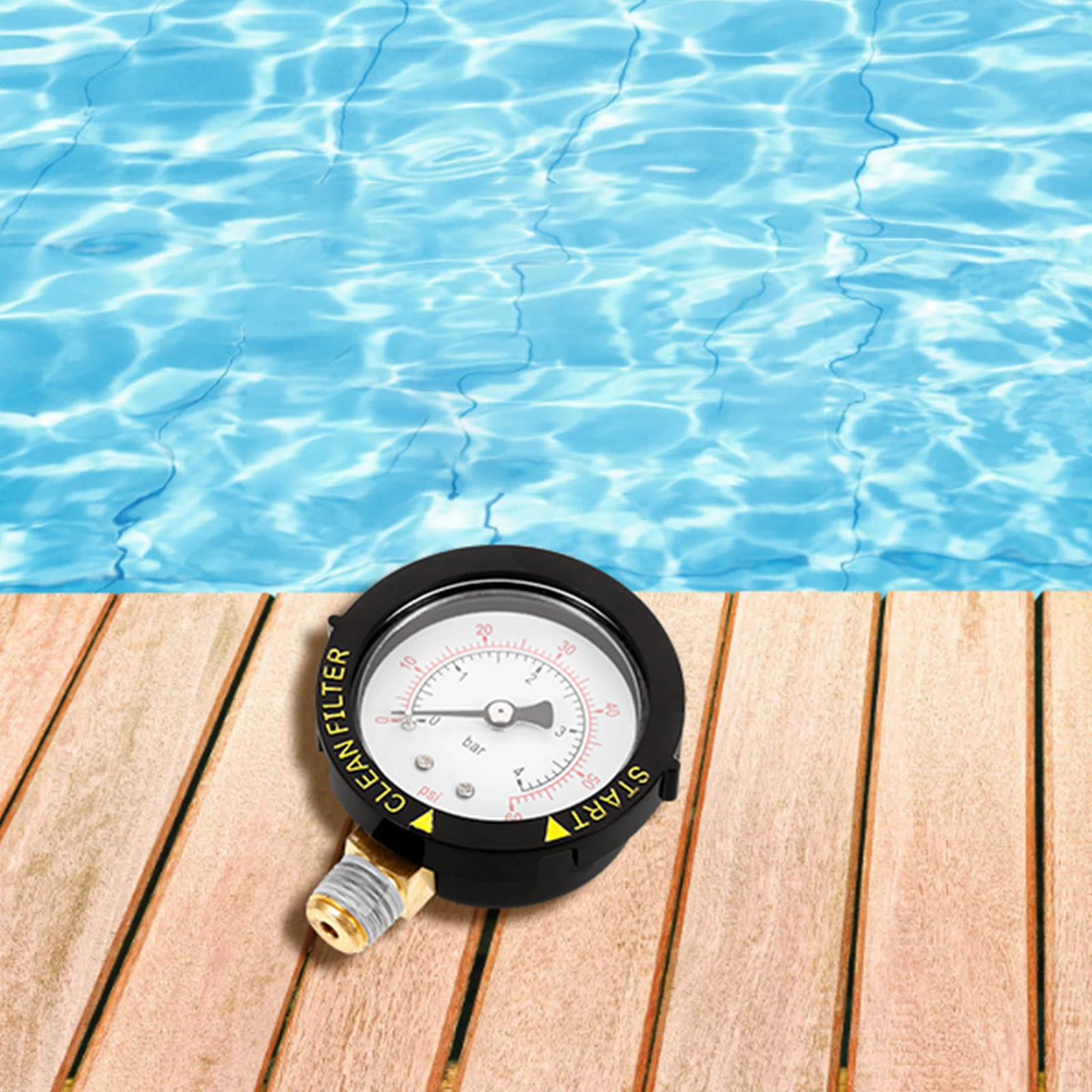 

Pressure Gauge 60psi 1/4NPT Bottom Mount for Filter Garden Outdoor Home Pressure Gauge For Water Tank Practical