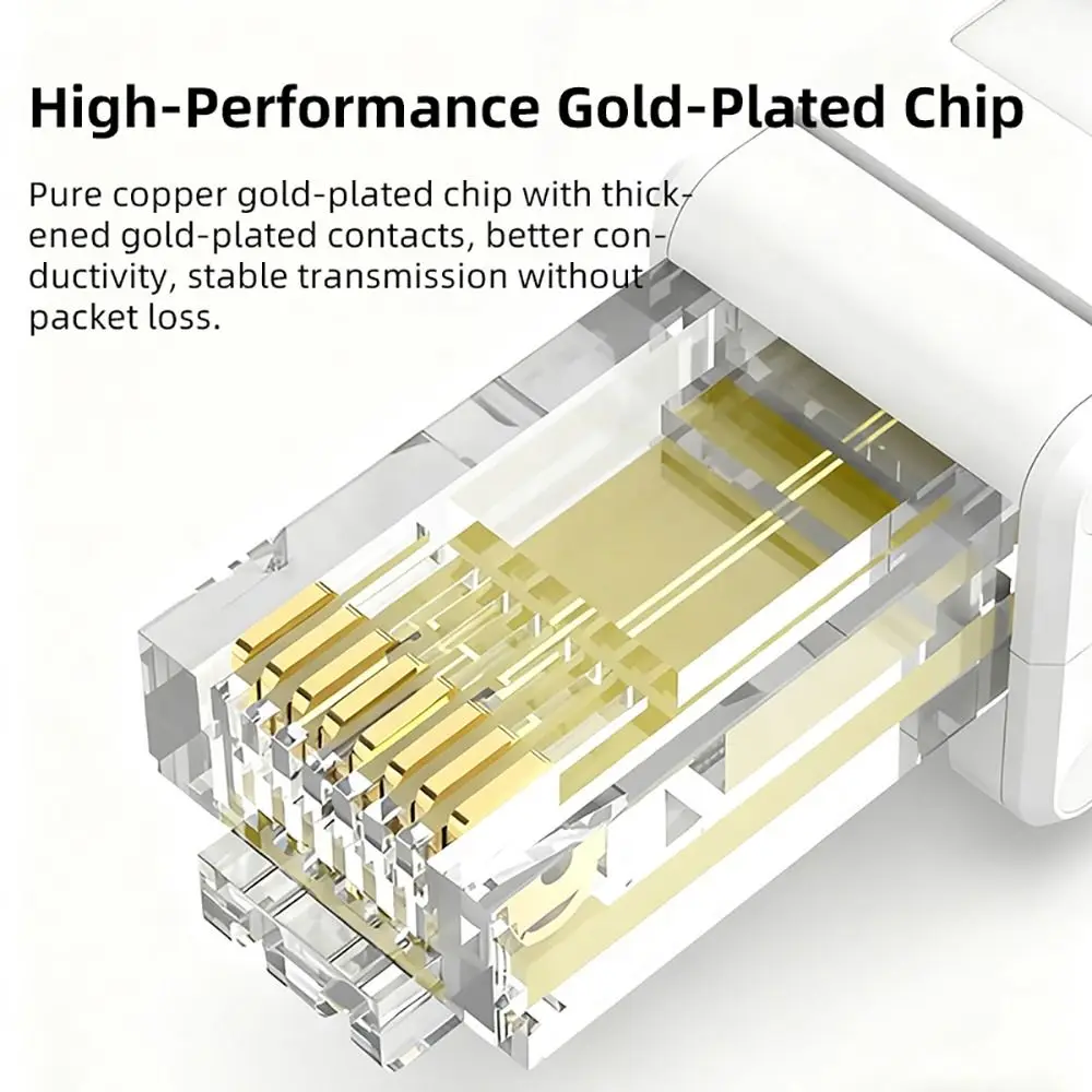 1Pcs CAT6 Cat5e RJ45 Connector Plug Tool Free Reusable Ethernet Plug Crystal Head 8P8C Toolless RJ45 Connector