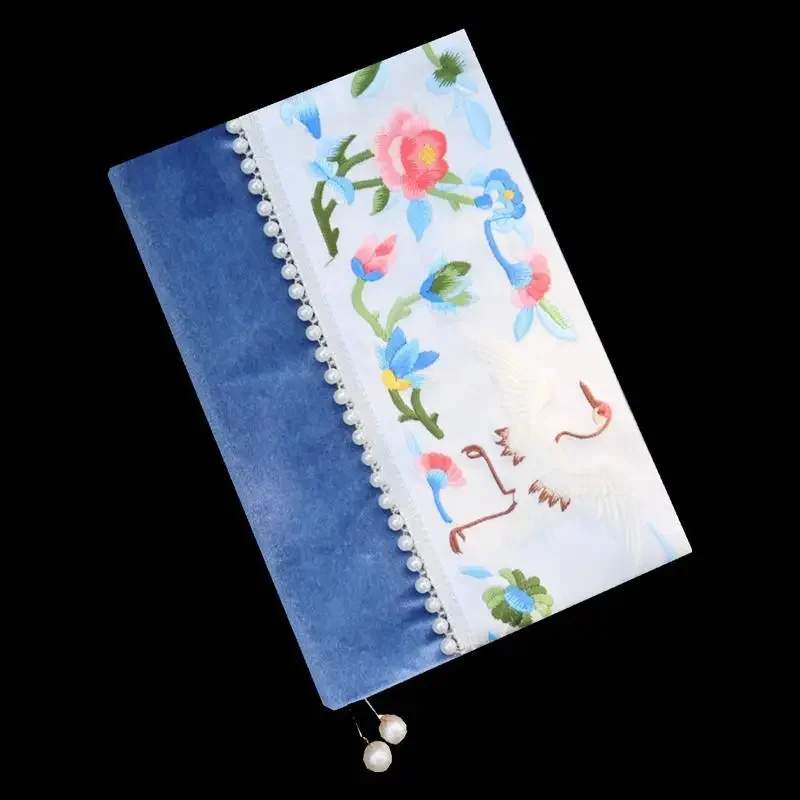 【Red-crowned Crane】Original Handmade A5A6 Notebook Covers Protector Book Sleeve Crafted Fabric Products Diary Cover，in Stock