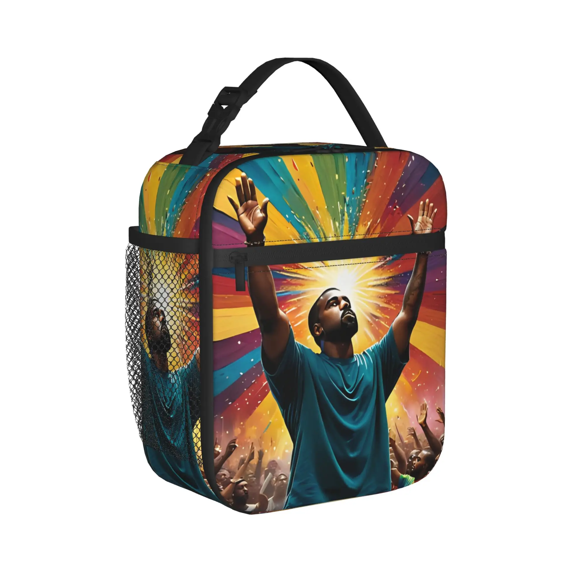 Merciful Kanye West Insulated Lunch Bag Mme Hip Hop Rap Style Meal Container Cooler Bag Lunch Box Tote College  Outdoor Girl Boy