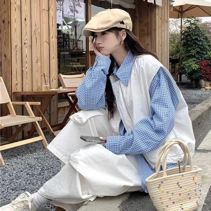 

Long Sleeve Shirts Womens Cotton Polka Dot Relaxed Fit Vacation Feminine Romantic Chic Spring Daily Clothing