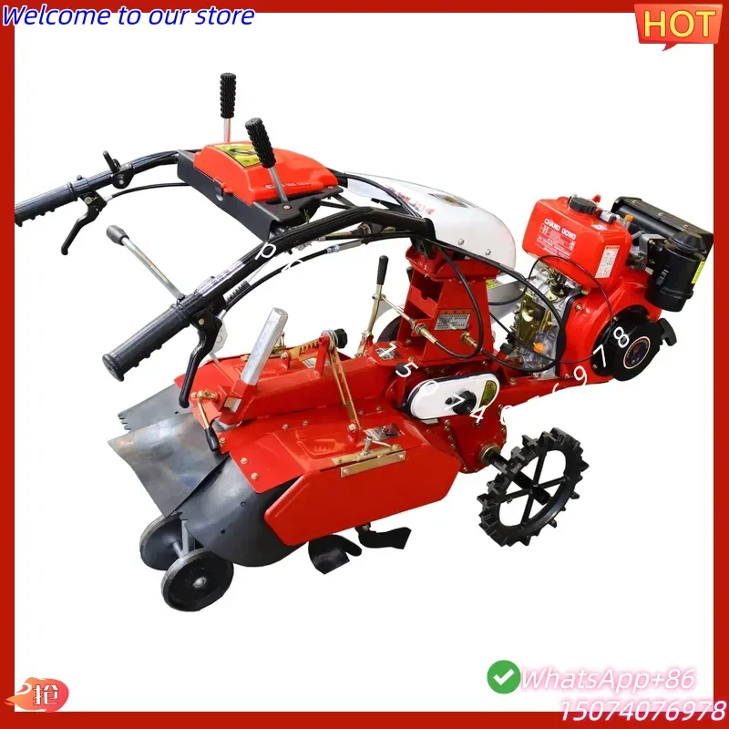2026 Compact Engine 7HP Mini Cultivator Ditching Machine Power Tiller Ditcher