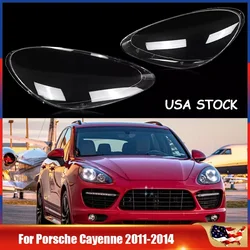 SAIQINGSP For Porsche Cayenne 2011-2014 Polycarbonate Pair Headlight Lens Covers Car Accessories Tools