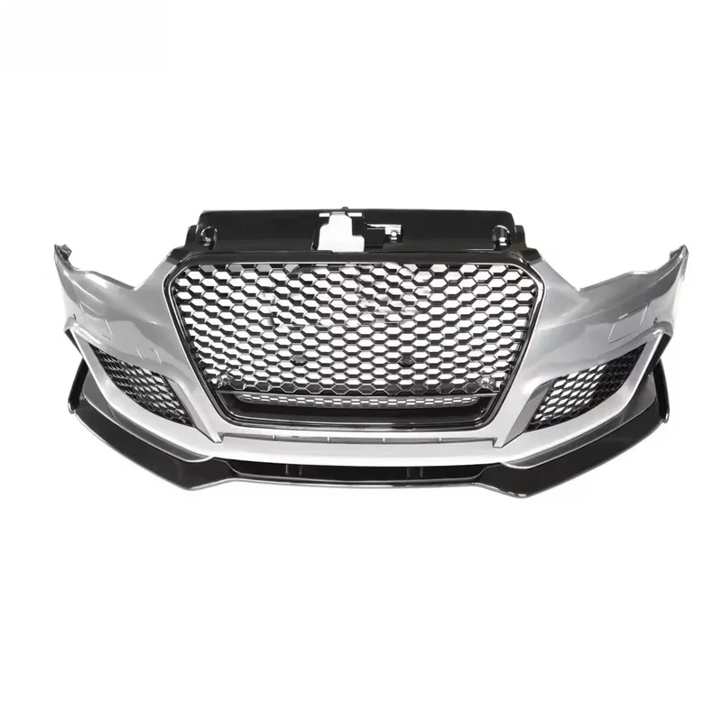 Car A3 S3 Front Bumper RS3 Style Body Kits With Black Grill Front Lip A3 S3 8V 2013 2014 2015 2016