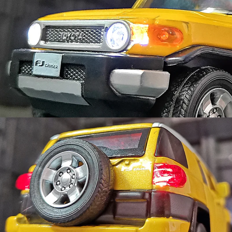 1:32 TOYOTA FJ CRUISER Alloy Car Model Diecasts Metal Toy Vehicles Car Model Collection Sound and Light Simulation Toy Gift