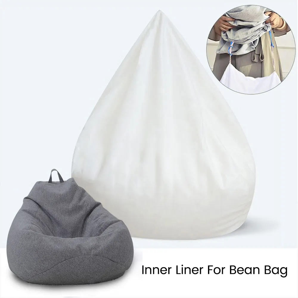 Lazy Bean Bag Sofa Cover Inner Lining Suitable for Bean Bag Cover Stuffed Toy Clothes Living Room Furniture Accessories