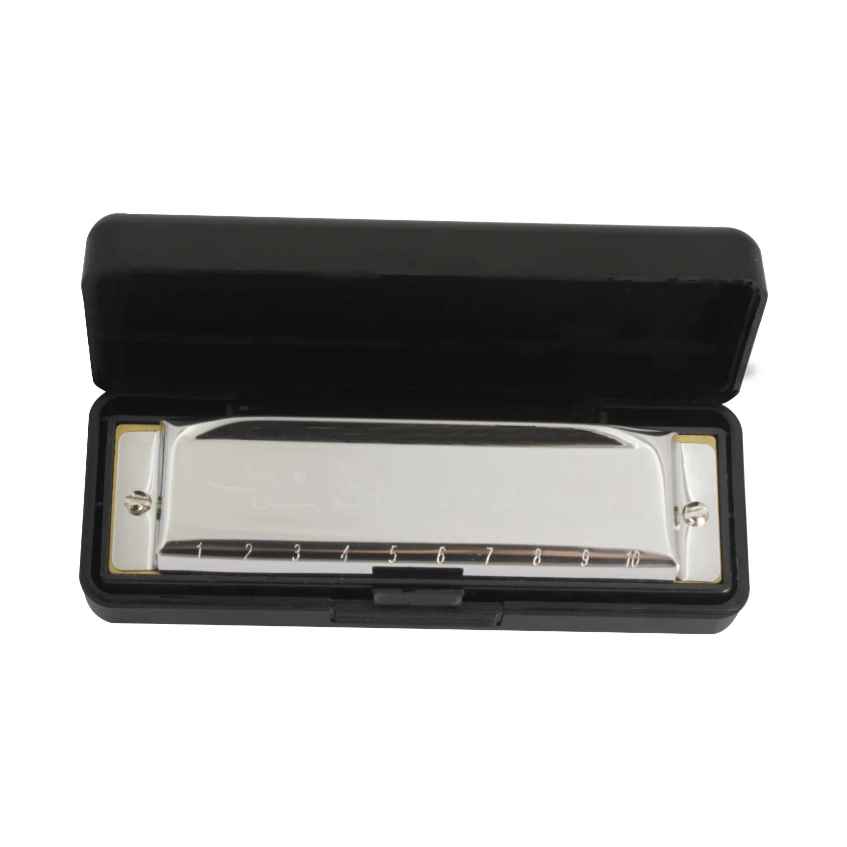 Swan C Key Harmonica 10 Hole 20 Tones Silver Harmonica Professional Woodwind Instrument Harmonica for Practice Music Gift