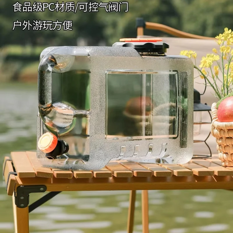 Drinking pure water bucket Outdoor empty bucket Camping car with faucet
