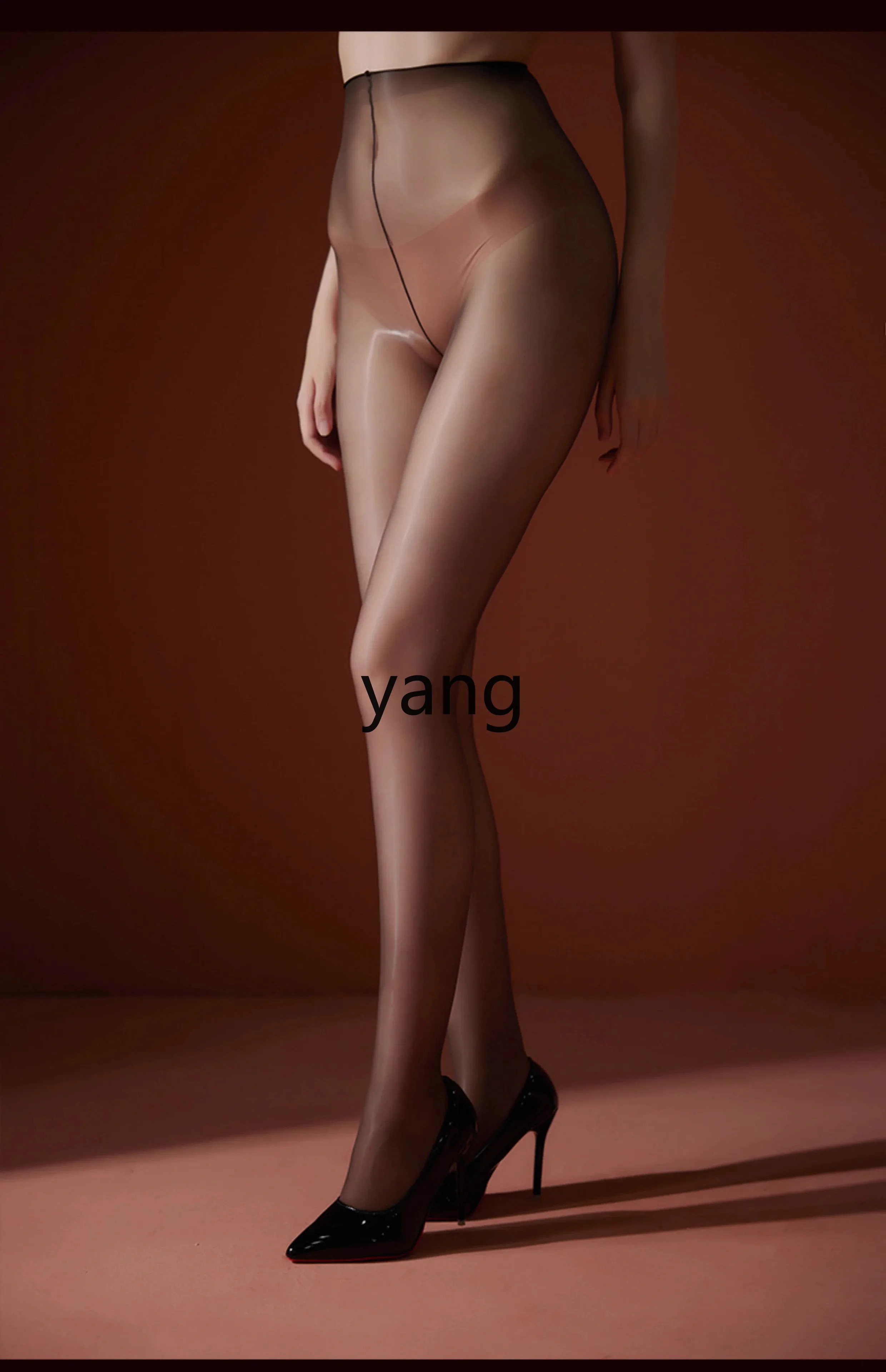 LMM1D ultra-thin waist-free Aurora oily stockings 640-pin high-density seamless one-line crotch pantyhose summer