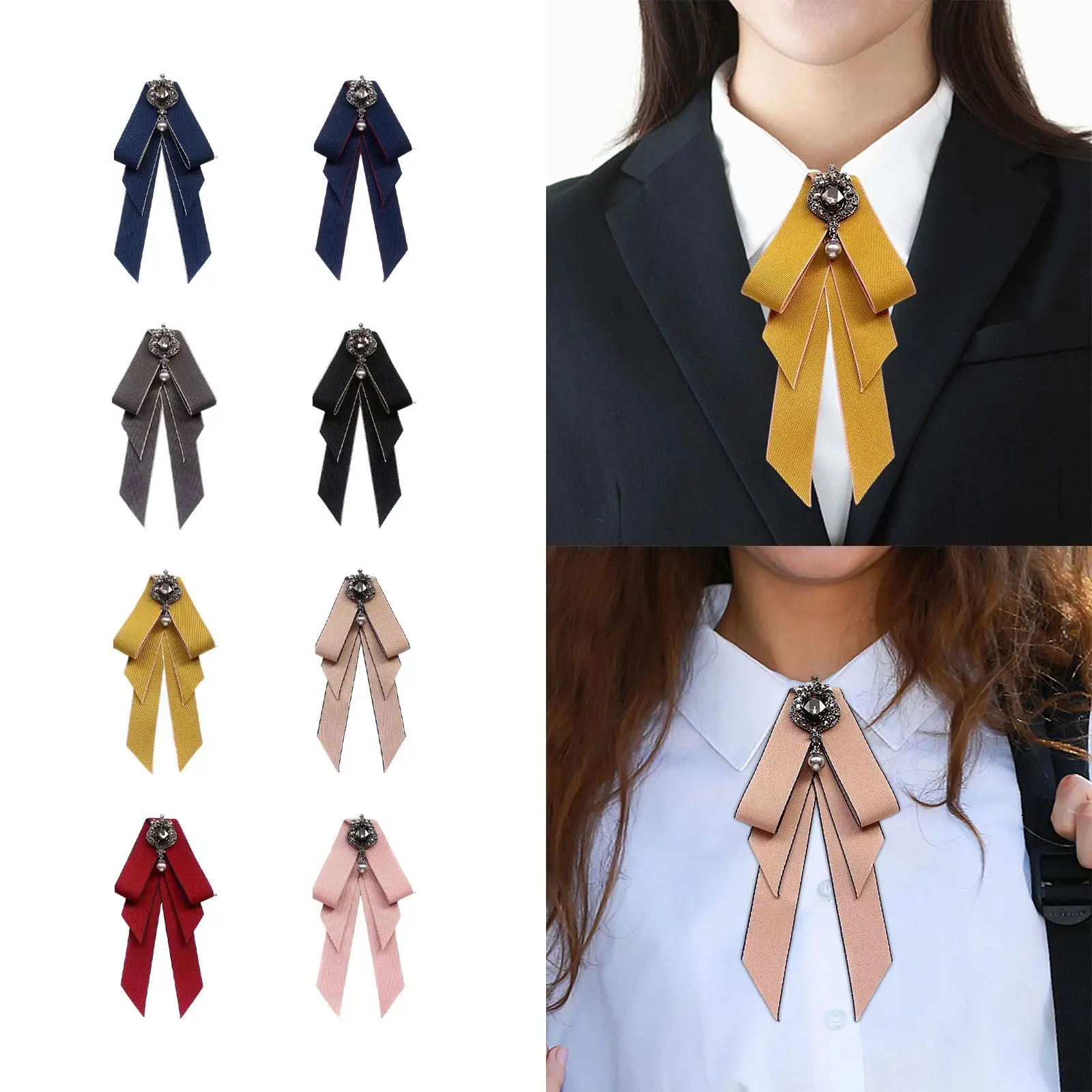 Women's Bow Tie Clothes Decoration Girls Vintage College Style Bowknot Necktie