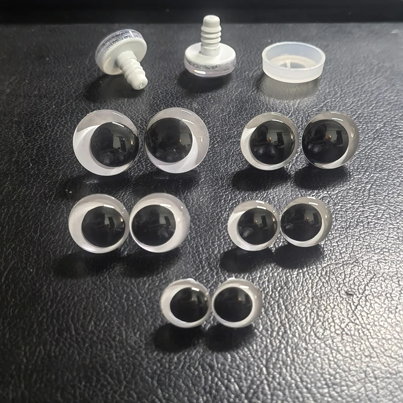 

12mm/14mm/16mm/18mm/20mm 2pcs for each szie 10pcs/Set White Safety Eyes For Amigurumi Craft Toy Making Eyes