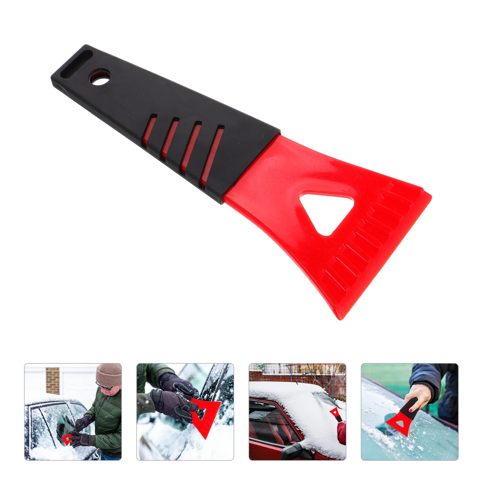 

2Pcs Mini Plastic Ice Scraper Compact Lightweight Car Windshield Snow Removal Tool for Winter Accessories and Kitchen Cleaning