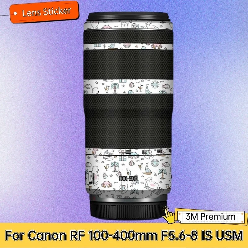 Adesivo de lente para canon rf 100-400mm F5.6-8 is usm película protetora de pele decalque anti-arranhões casaco protetor RF100-400 100-400 5.6-8