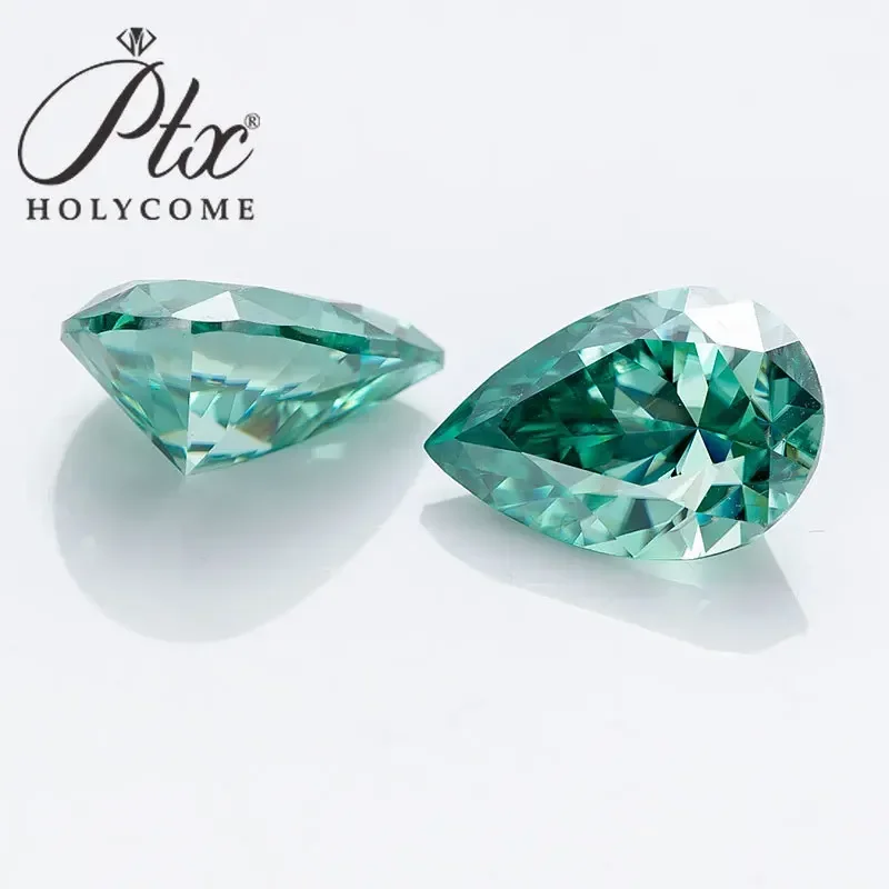 100%Moissanite GRA Certificated Pear Diamond Tester Green Gemstone Manufacturer Diy Factory Supply Wholesale Price charms