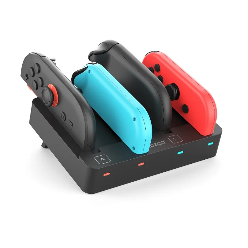 

For Switch/Switch 2 Controller Charging Base Overcharge Protection NS2 Intelligent 8-in-1 Four Seat Charging Accessory