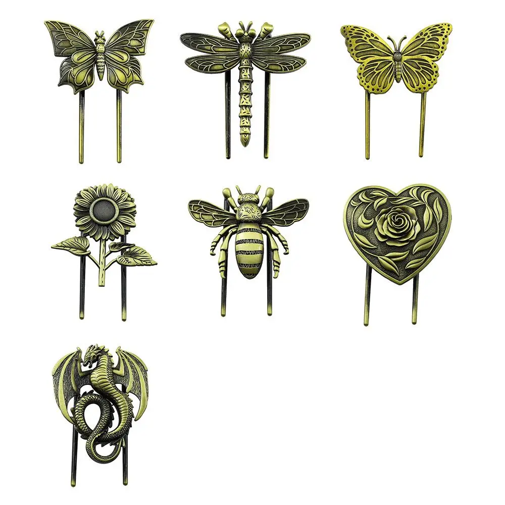 

Metal Metal Bookmark Butterfly Dragonfly Gift Box Reading Book Clip Rose/Sunflower/Loong/Bee Book Page Marker Book Lovers