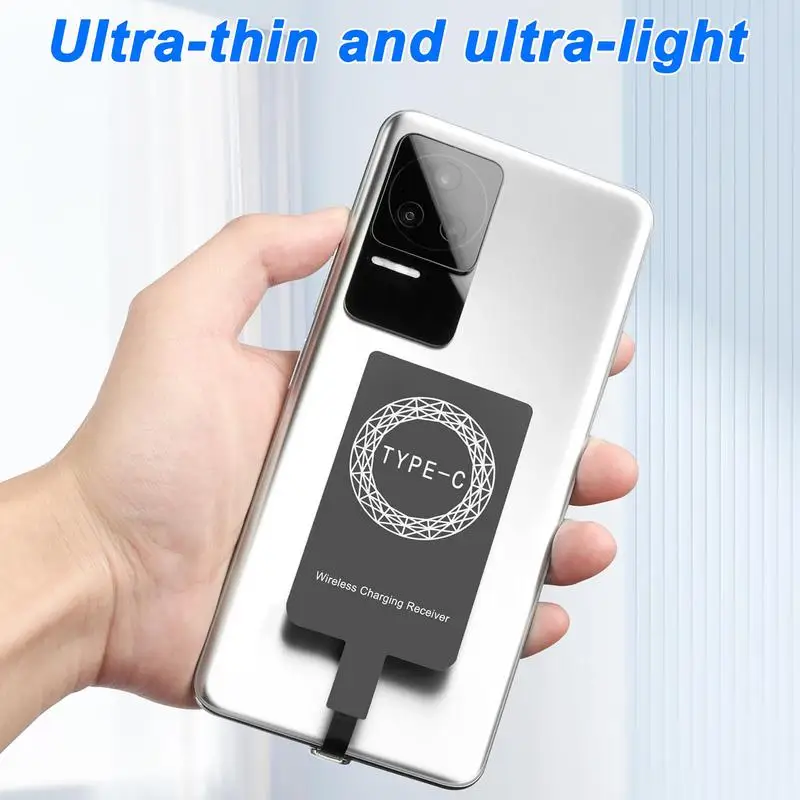 Receptor de carga inalámbrico Universal Android Qi tipo C parche receptor de cargador inalámbrico para teléfono inteligente Micro USB