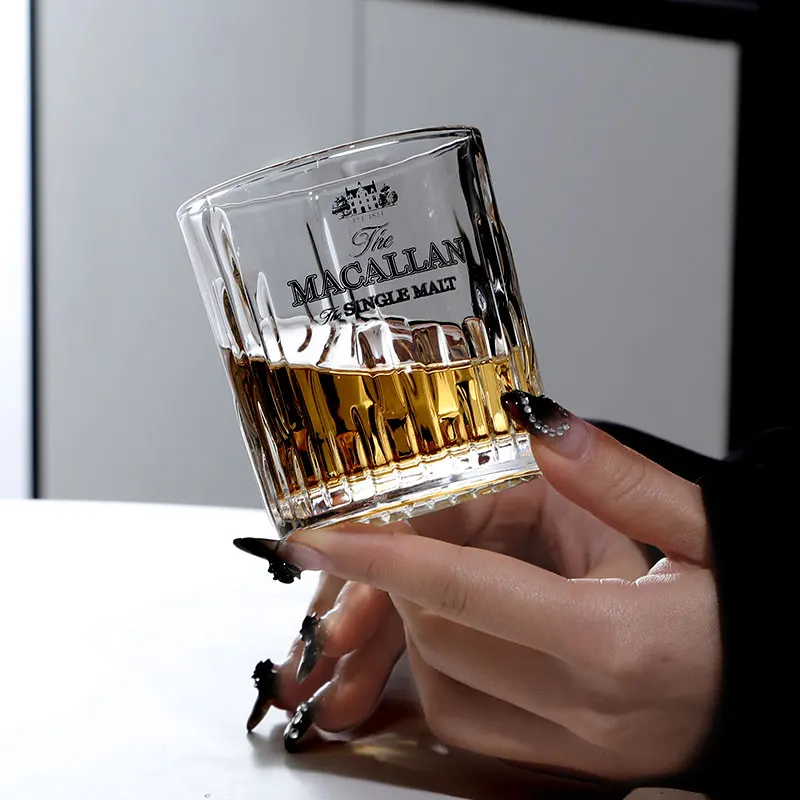 Chamvin-Verre à Facettes en Clip Macallan, Collection Privée, Whisky, Roche, Oeuvre d\'Art, Tasse à Vin