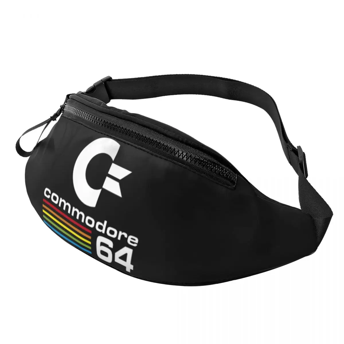 Custom Commodore 64 Fanny Pack para homens e mulheres, bolsa de cintura crossbody, bolsa de dinheiro, computador, telefone, C64, moda