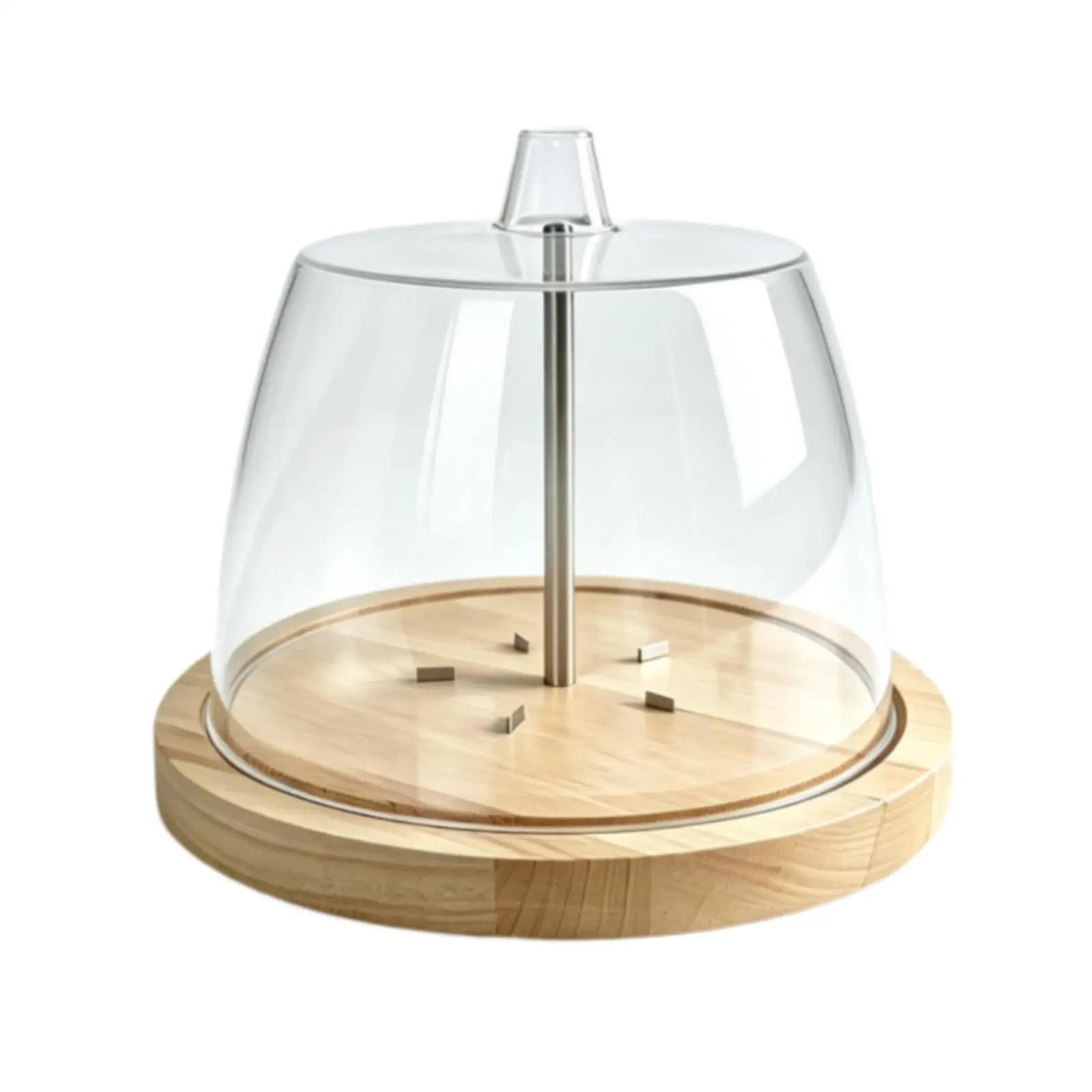 Elegant Tabletop Cheese Slicer with Wood Spindle and Steel Blade for Fresh Shavings at Parties and Meals