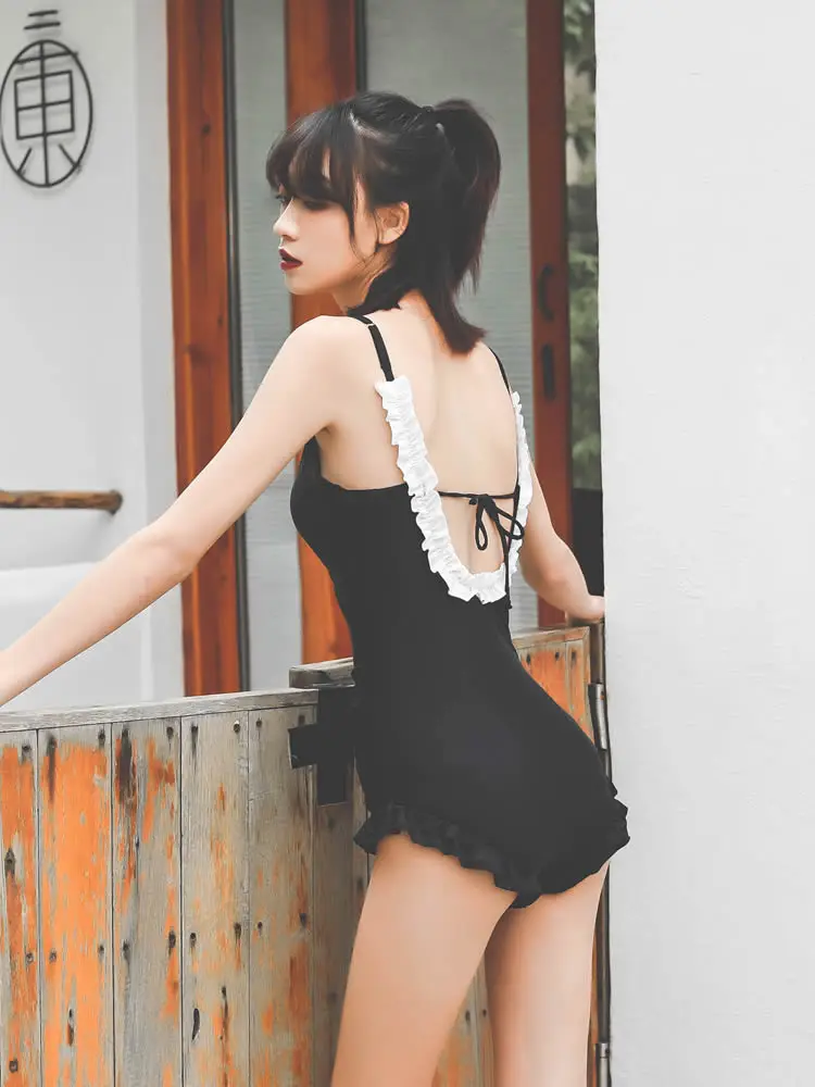 Youthful Qi One-Piece Swimsuit Women's Thermal Bathing Suit Belly Covering Sexy Yet Conservative Ideal for Vacation