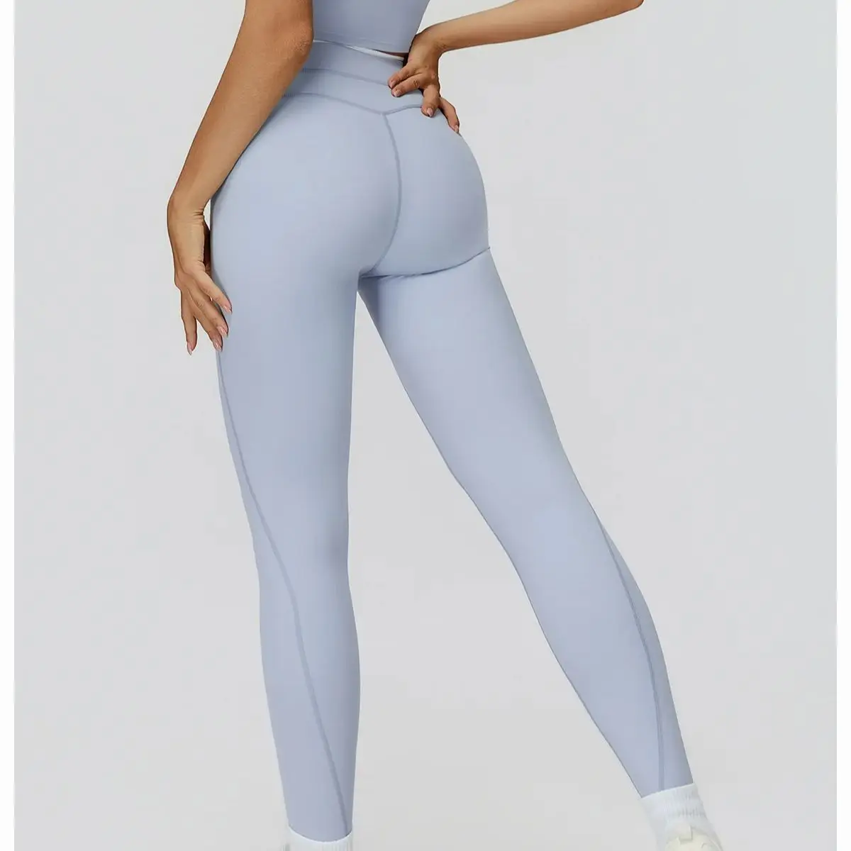 

Yoga Leggings High-Waisted Color blocked Ribbed Pants Women's Gym Yoga Pants Sports Running Fitness Workout Quick Dry Sportswear