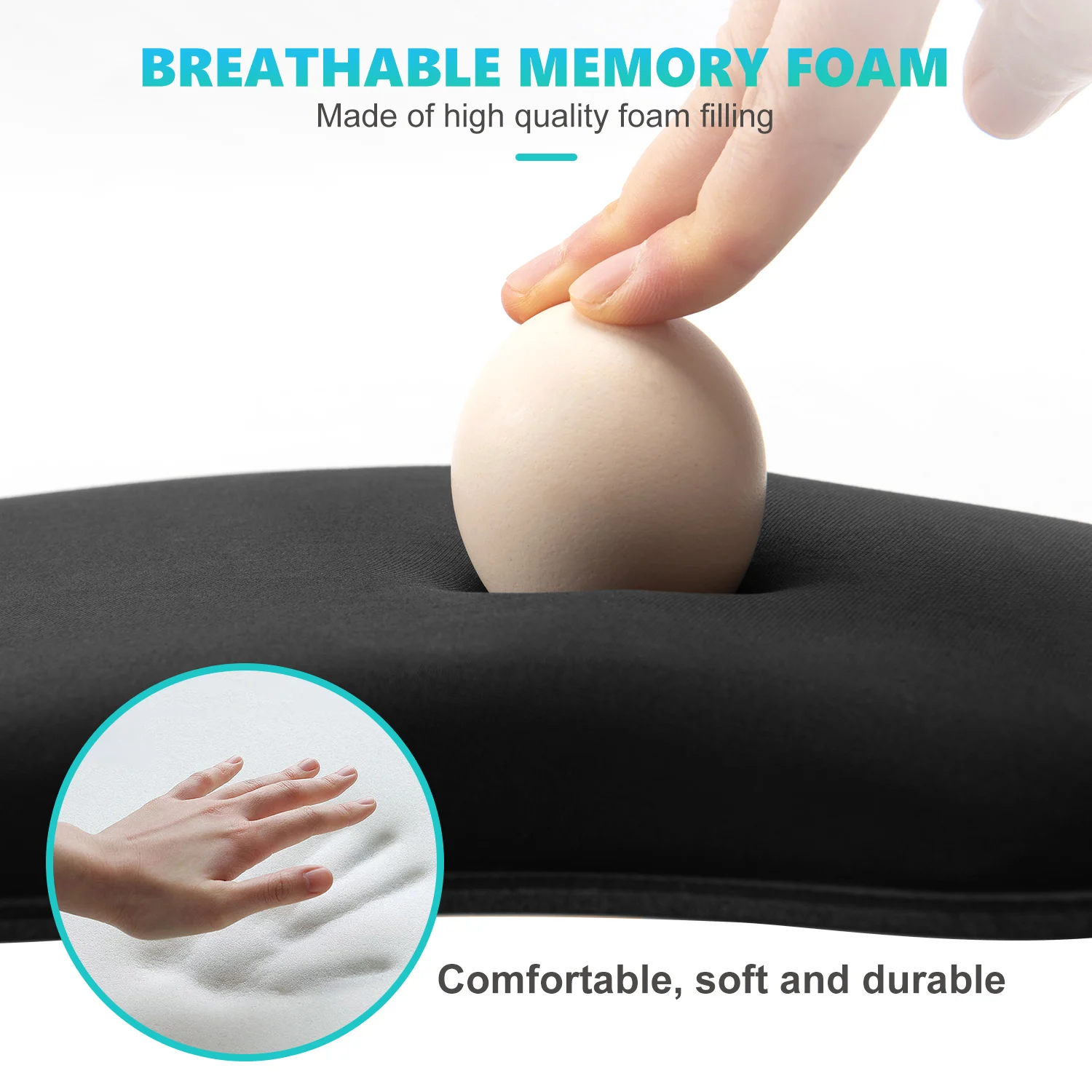 لوحة ماوس مريحة مع مسند للمعصم، لوحة ماوس ناعمة مع رغوة الذاكرة لتخفيف الآلام، لوحة ماوس ألعاب للمكتب والمنزل والمكتب