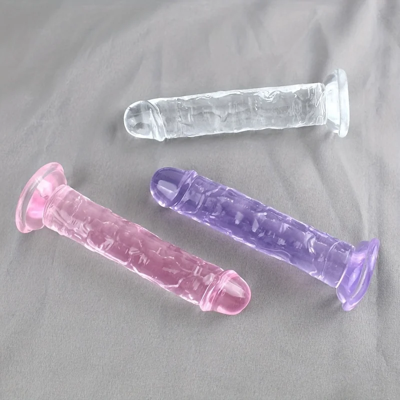 Adult Supplies Sex Toy Big Crystal Clear Jelly Realistic Dildo With Suction Cup Huge Transparent Penis Dick Anal Plug Butt Plug