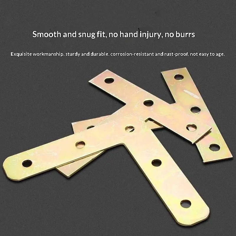 Conector de Canto em L de Ferro para Fixação em Ângulo Reto de 90 Graus, Suporte em L para Móveis, Estruturas de Cama e Armários