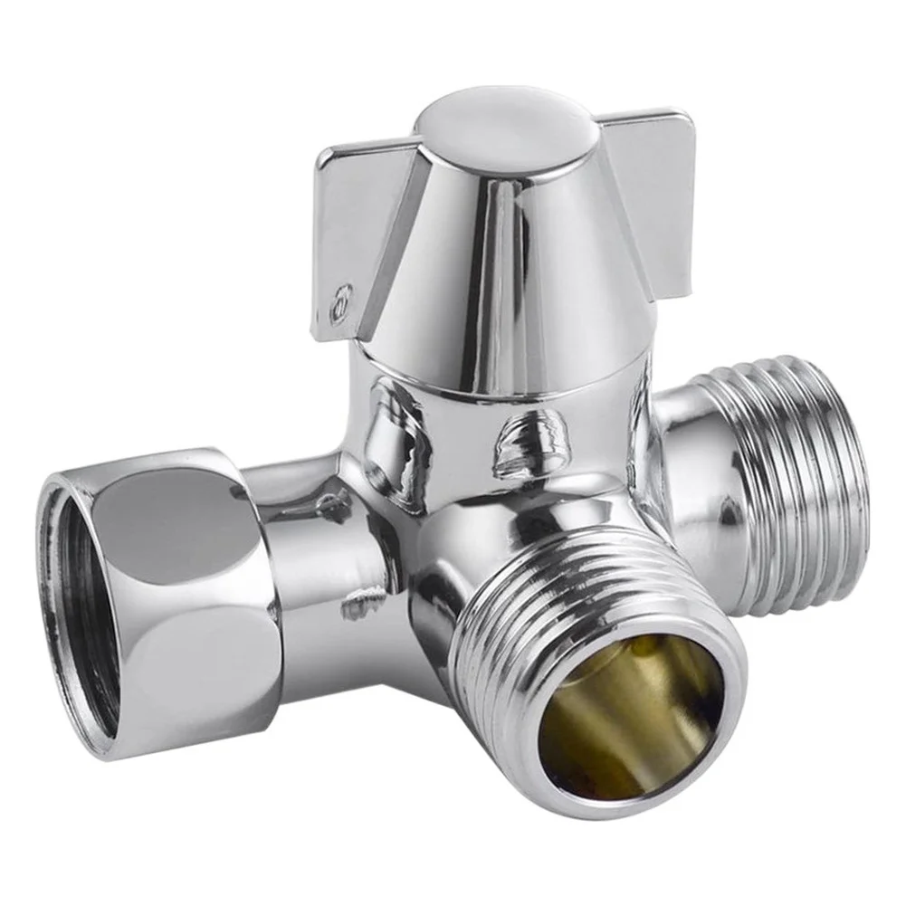 4 Way Copper Shower Diverter Valve 1/2 Inch Water Splitter Water Valve Wall Mounted Brass Diverters Adapter For Shower Kits