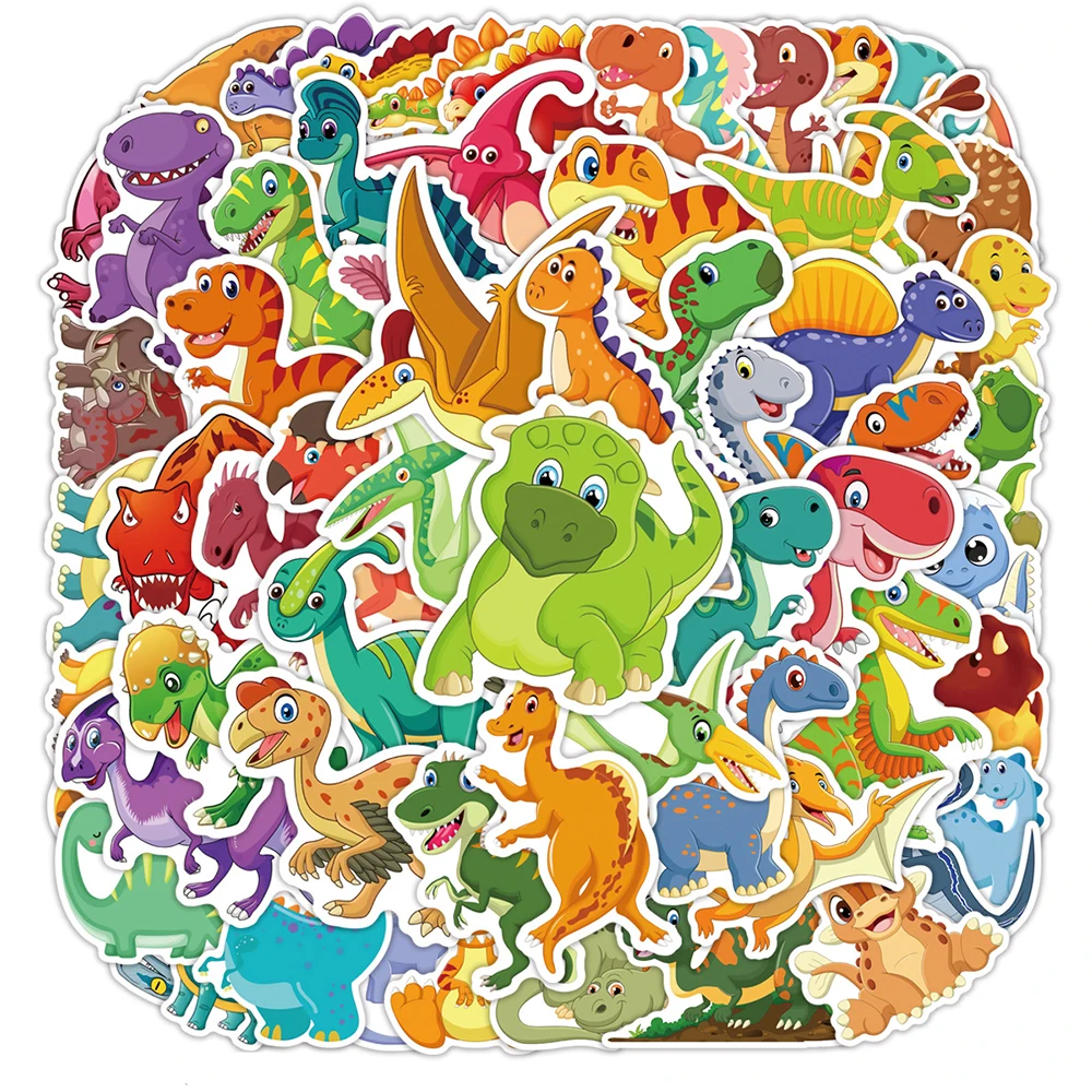 

10/30/60/120pcs Cute Dinosaur Animal Graffiti Stickers Kawaii Cartoon Creative Sticker Notebook Phone Skateboard Decals Packing