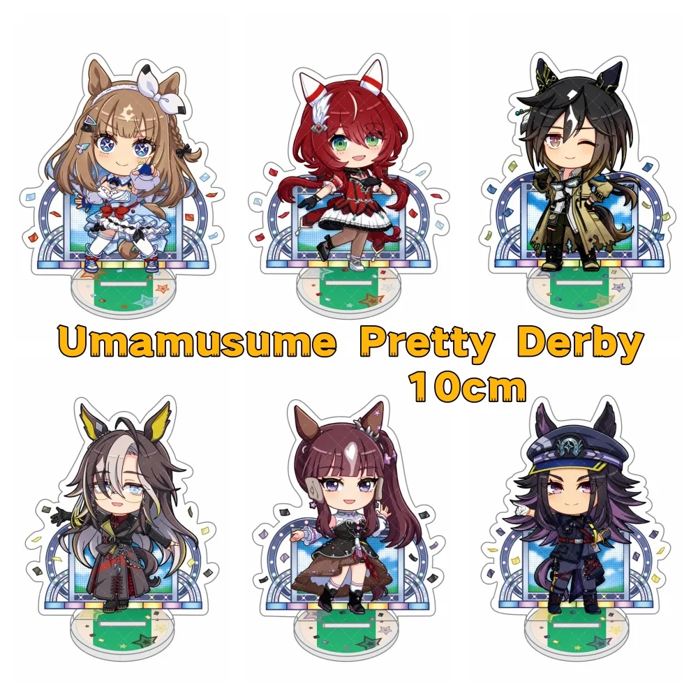 Figurine Acrylique 10cm Umamusume: Pretty Derby Anime Oguri Cap Dantsu Flame Hishi Miracle Cesario – Décoration et Porte-clés Cadeau