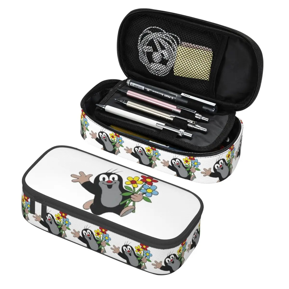 

Cute Mole Krtek Cartoon Comic Pencil Cases Pencil Pouch Storage Stationery Supplies Big Capacity Pen Box Pencil Bag for Students