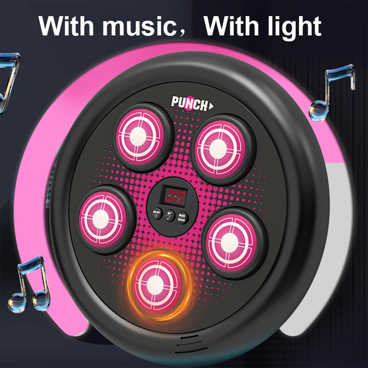 Brinquedos de boxe de música inteligente bluetooth, máquina inteligente contagem automática treinamento de boxe equipamento de perfuração luta fitness